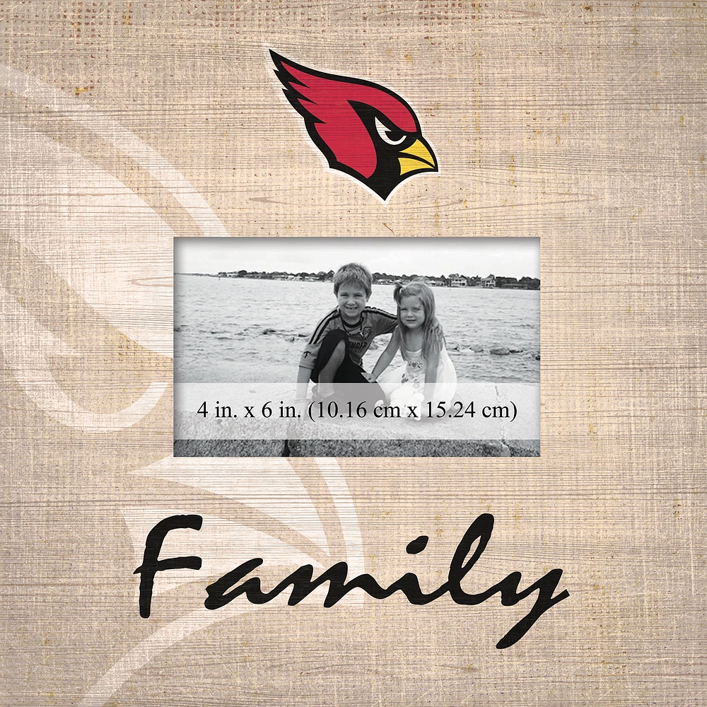 Arizona Cardinals 10'' x 10'' Burlap Pattern Frame