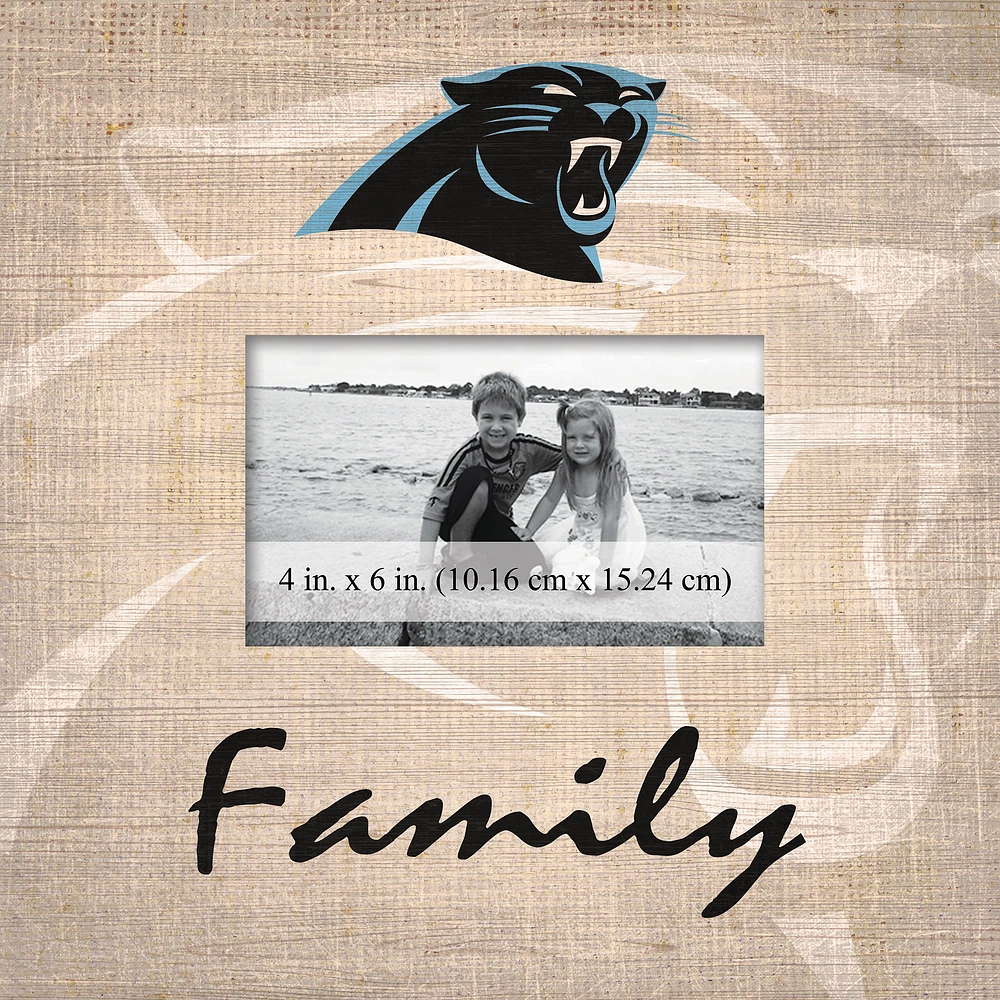 Carolina Panthers 10'' x 10'' Burlap Pattern Frame