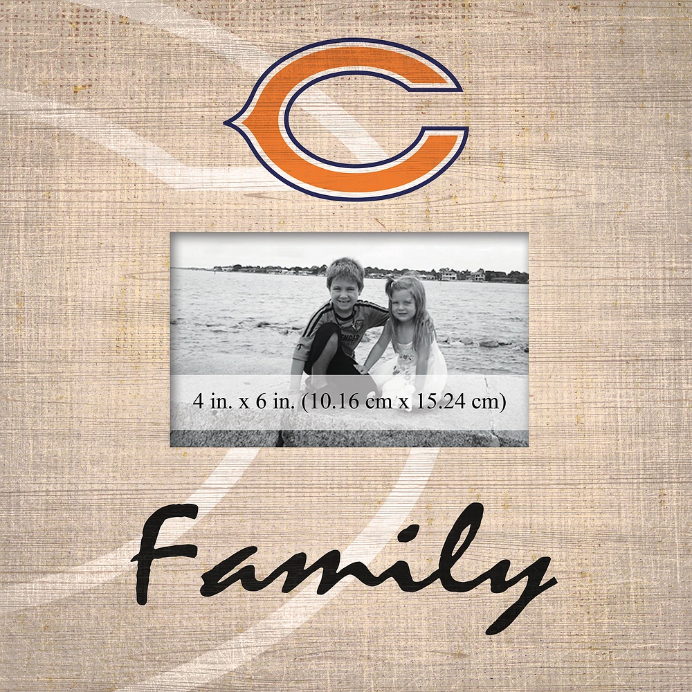 Chicago Bears 10'' x 10'' Burlap Pattern Frame