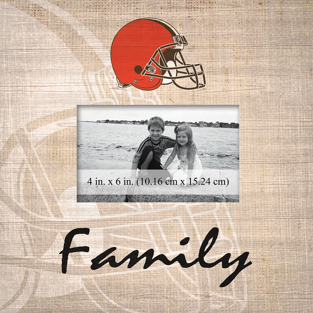 Cleveland Browns 10'' x 10'' Burlap Pattern Frame