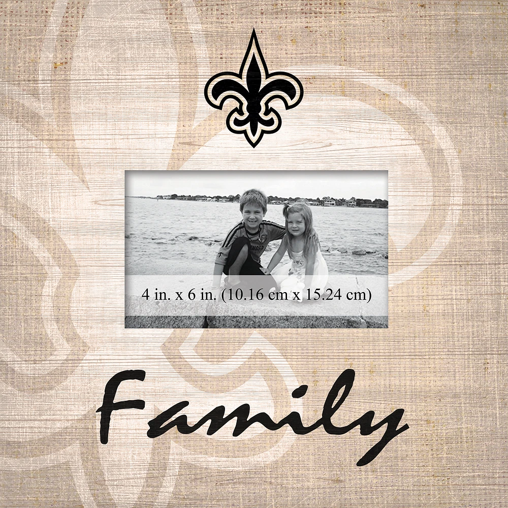 New Orleans Saints 10'' x 10'' Burlap Pattern Frame