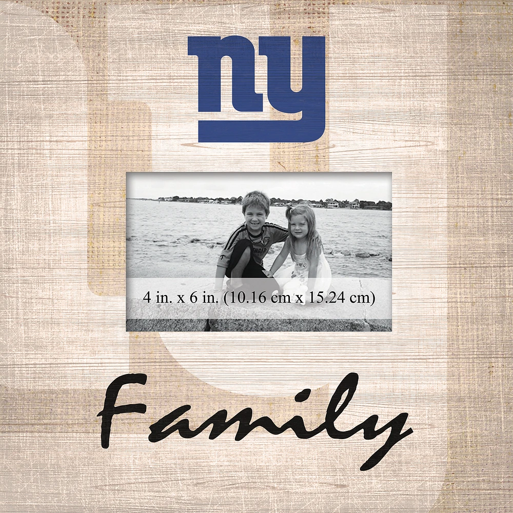 New York Giants 10'' x 10'' Burlap Pattern Frame