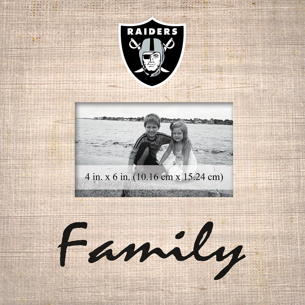 Las Vegas Raiders 10'' x 10'' Burlap Pattern Frame