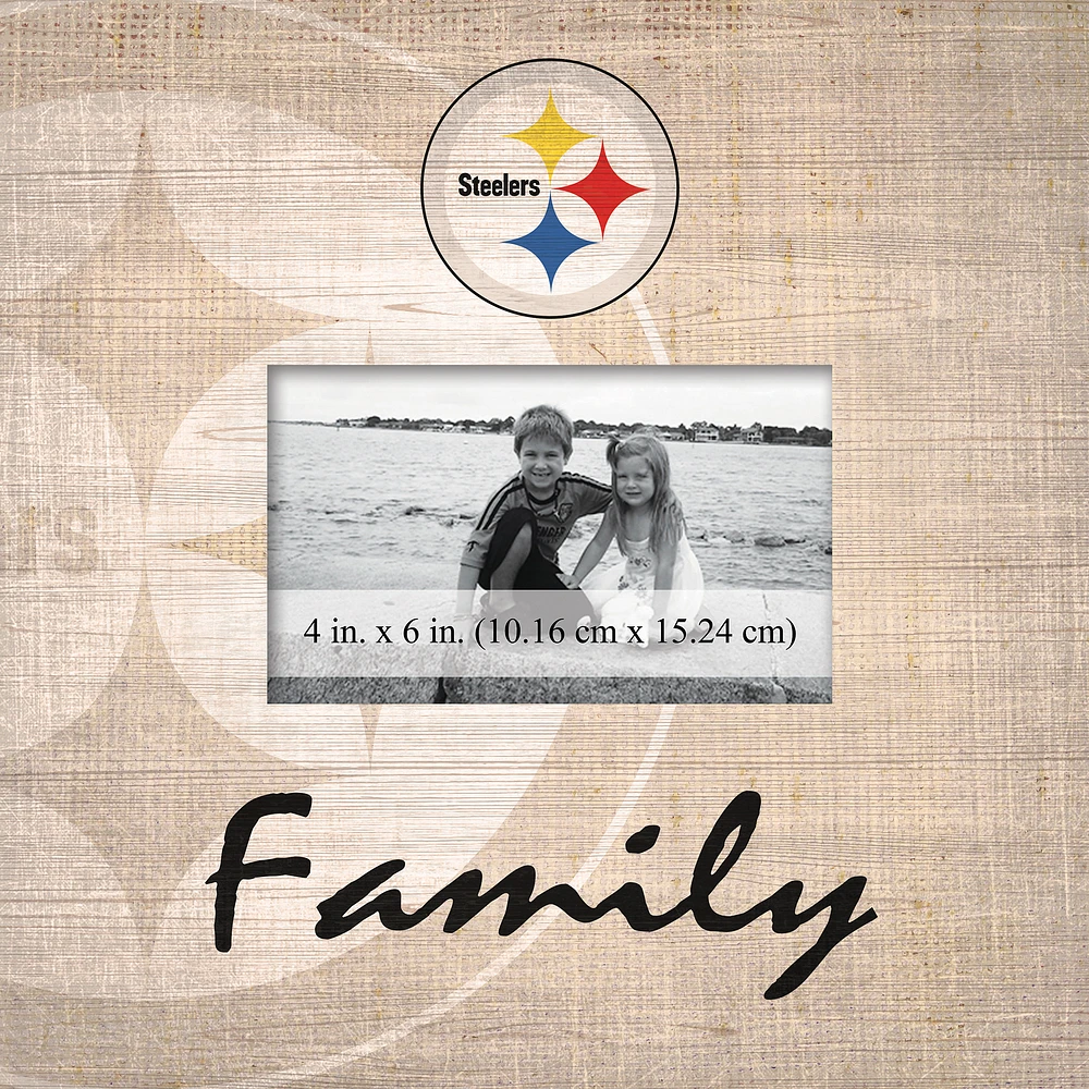 Pittsburgh Steelers 10'' x 10'' Burlap Pattern Frame