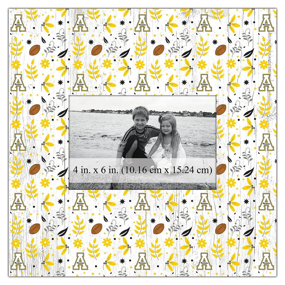 Appalachian State Mountaineers 10'' x 10'' Floral Pattern Frame