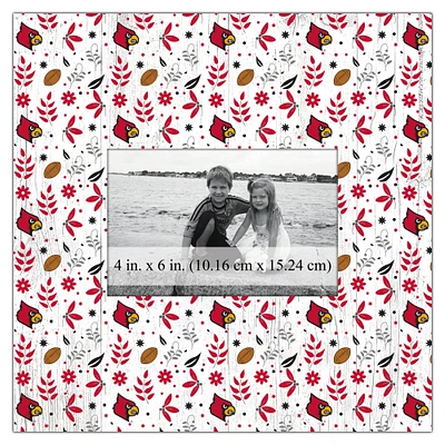 Louisville Cardinals 10'' x 10'' Floral Pattern Frame