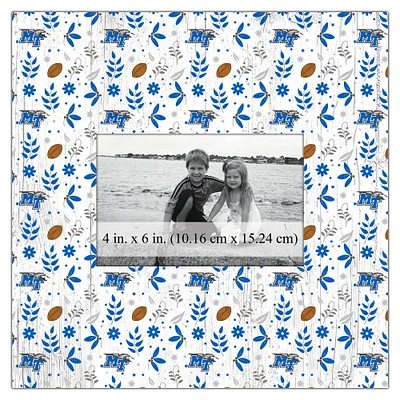 MTSU Blue Raiders 10'' x 10'' Floral Pattern Frame