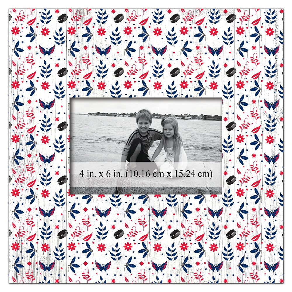 Washington Capitals 10'' x 10'' Floral Pattern Frame