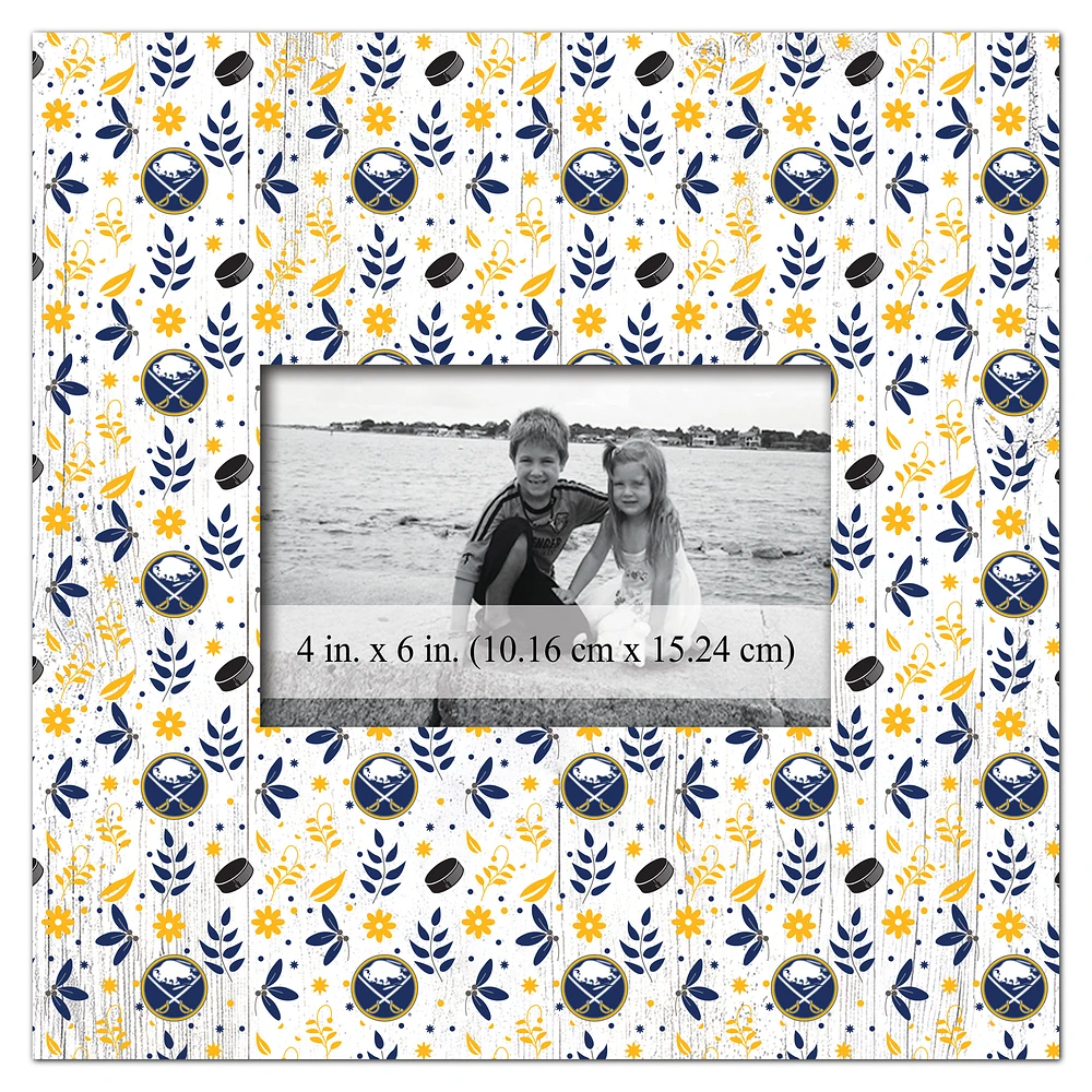Buffalo Sabres 10'' x 10'' Floral Pattern Frame