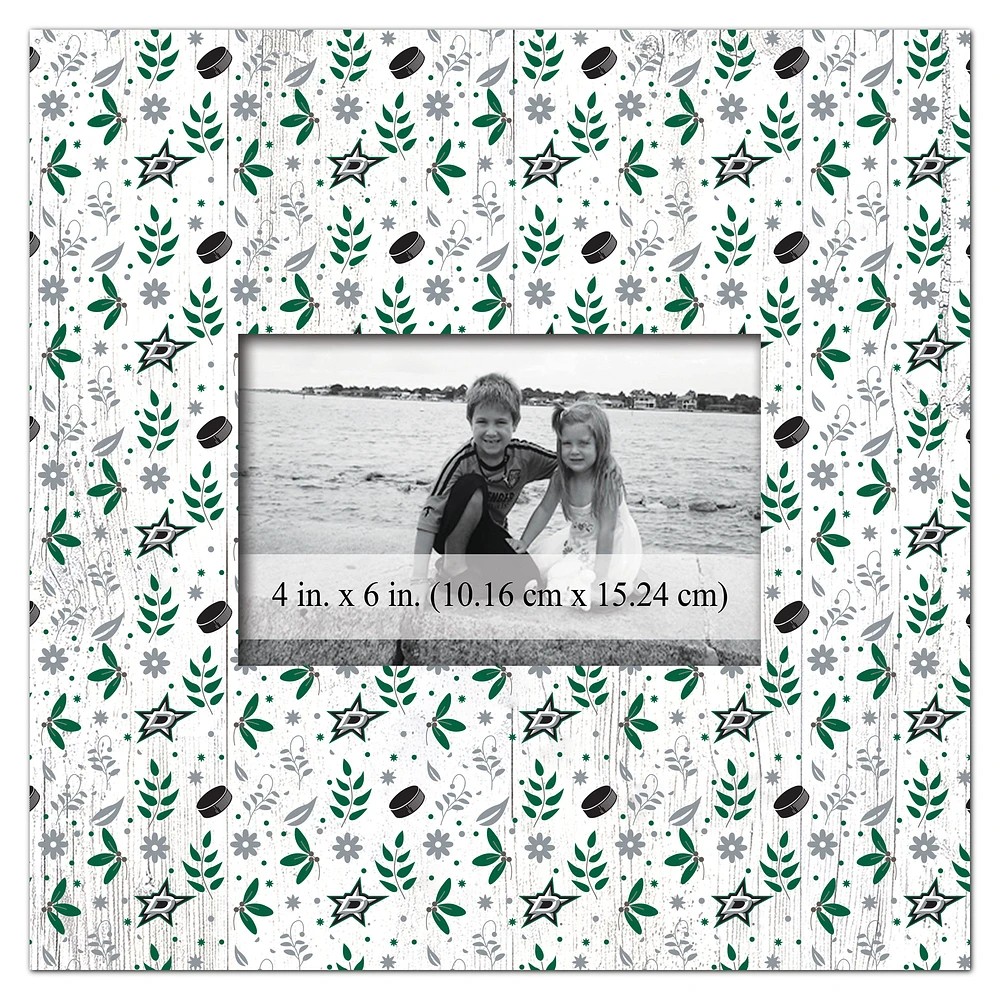 Dallas Stars 10'' x 10'' Floral Pattern Frame