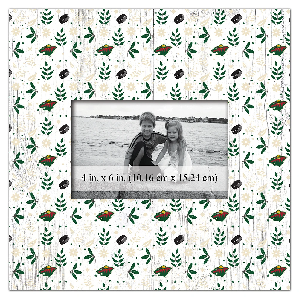 Minnesota Wild 10'' x 10'' Floral Pattern Frame