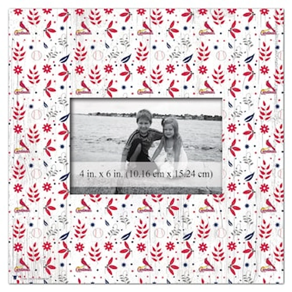 St. Louis Cardinals 10'' x 10'' Floral Pattern Frame