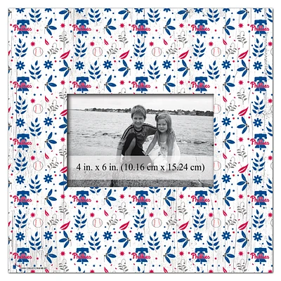 Philadelphia Phillies 10'' x 10'' Floral Pattern Frame