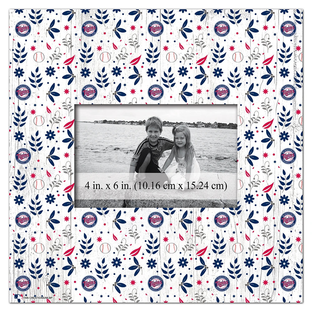 Minnesota Twins 10'' x 10'' Floral Pattern Frame