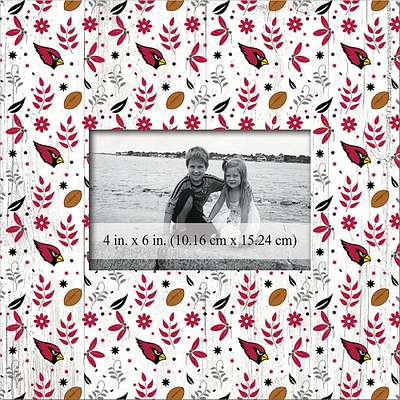 Arizona Cardinals 10'' x 10'' Floral Pattern Frame