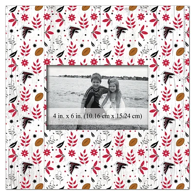 Atlanta Falcons 10'' x 10'' Floral Pattern Frame