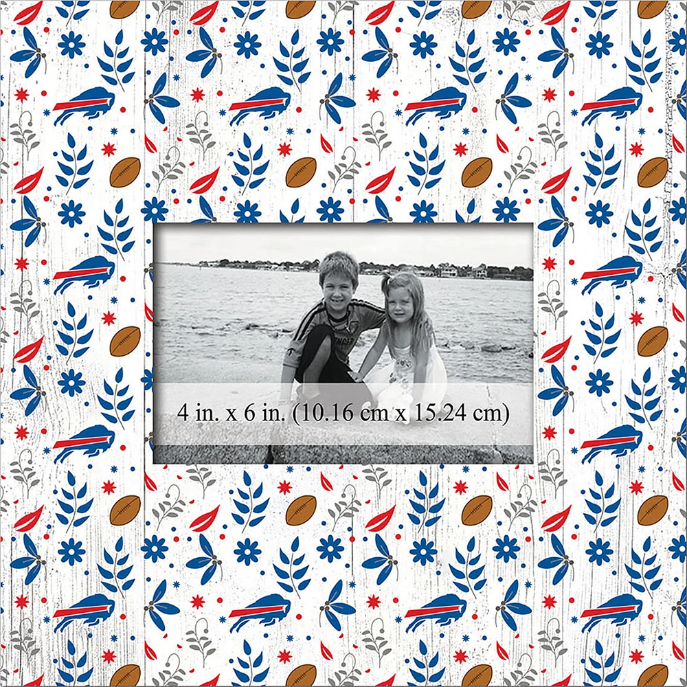 Buffalo Bills 10'' x 10'' Floral Pattern Frame