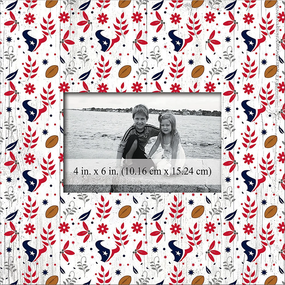 Houston Texans 10'' x 10'' Floral Pattern Frame