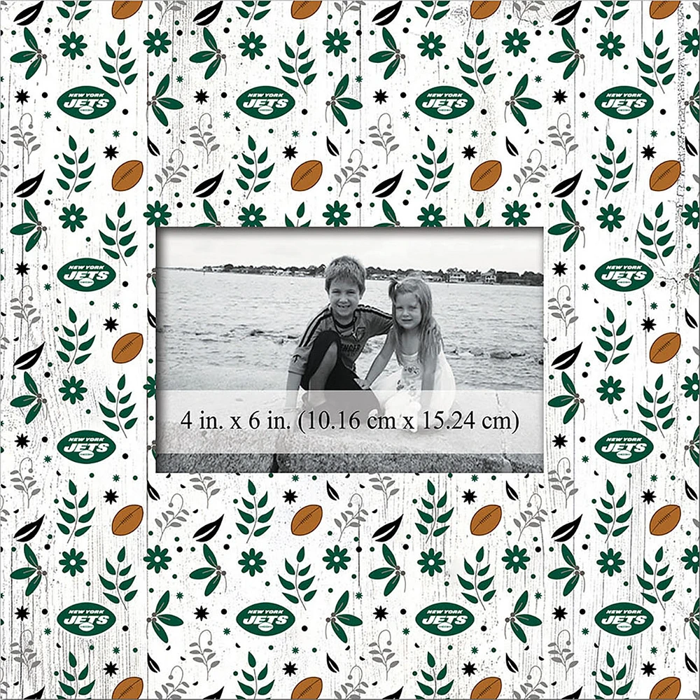New York Jets 10'' x 10'' Floral Pattern Frame