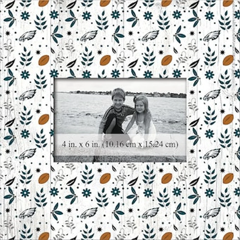Philadelphia Eagles 10'' x 10'' Floral Pattern Frame