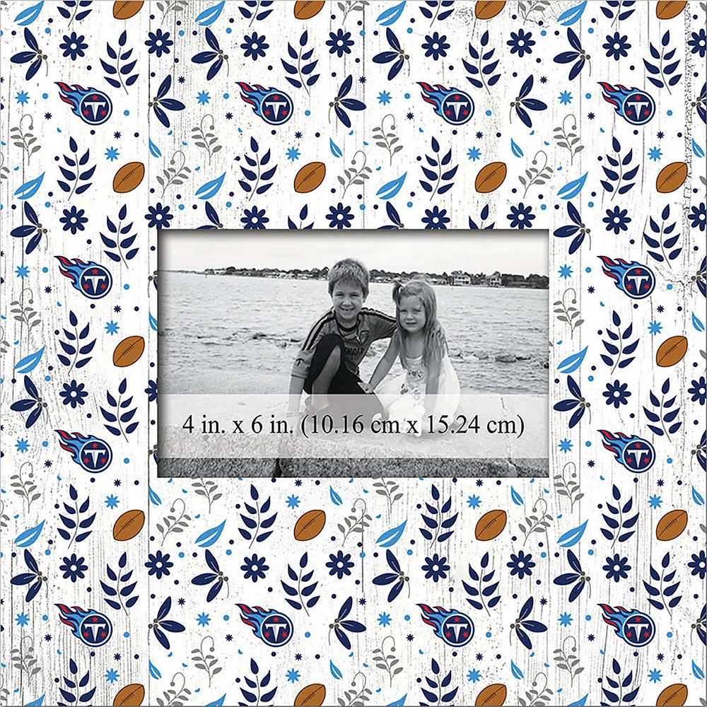 Tennessee Titans 10'' x 10'' Floral Pattern Frame