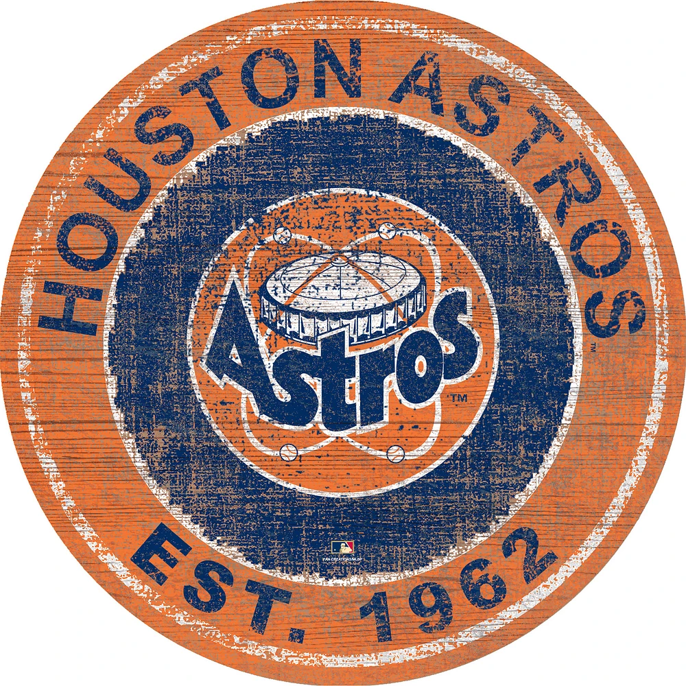 Houston Astros 24'' Round Heritage Logo Sign