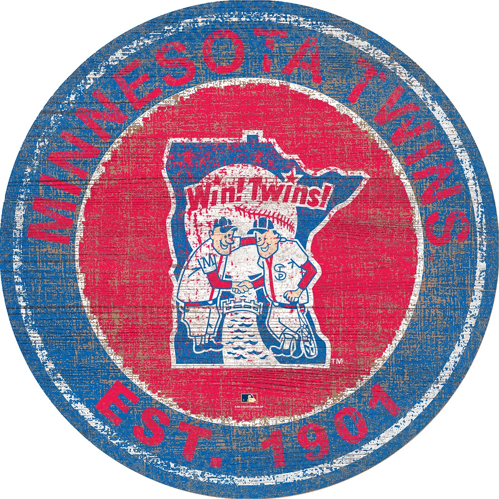 Minnesota Twins 24'' Round Heritage Logo Sign