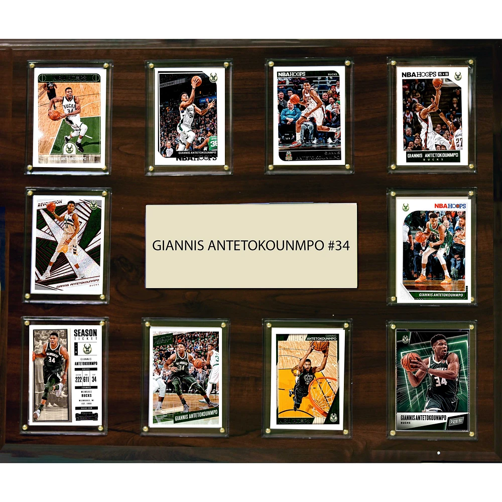 Giannis Antetokounmpo Milwaukee Bucks 15'' x 18'' Plaque
