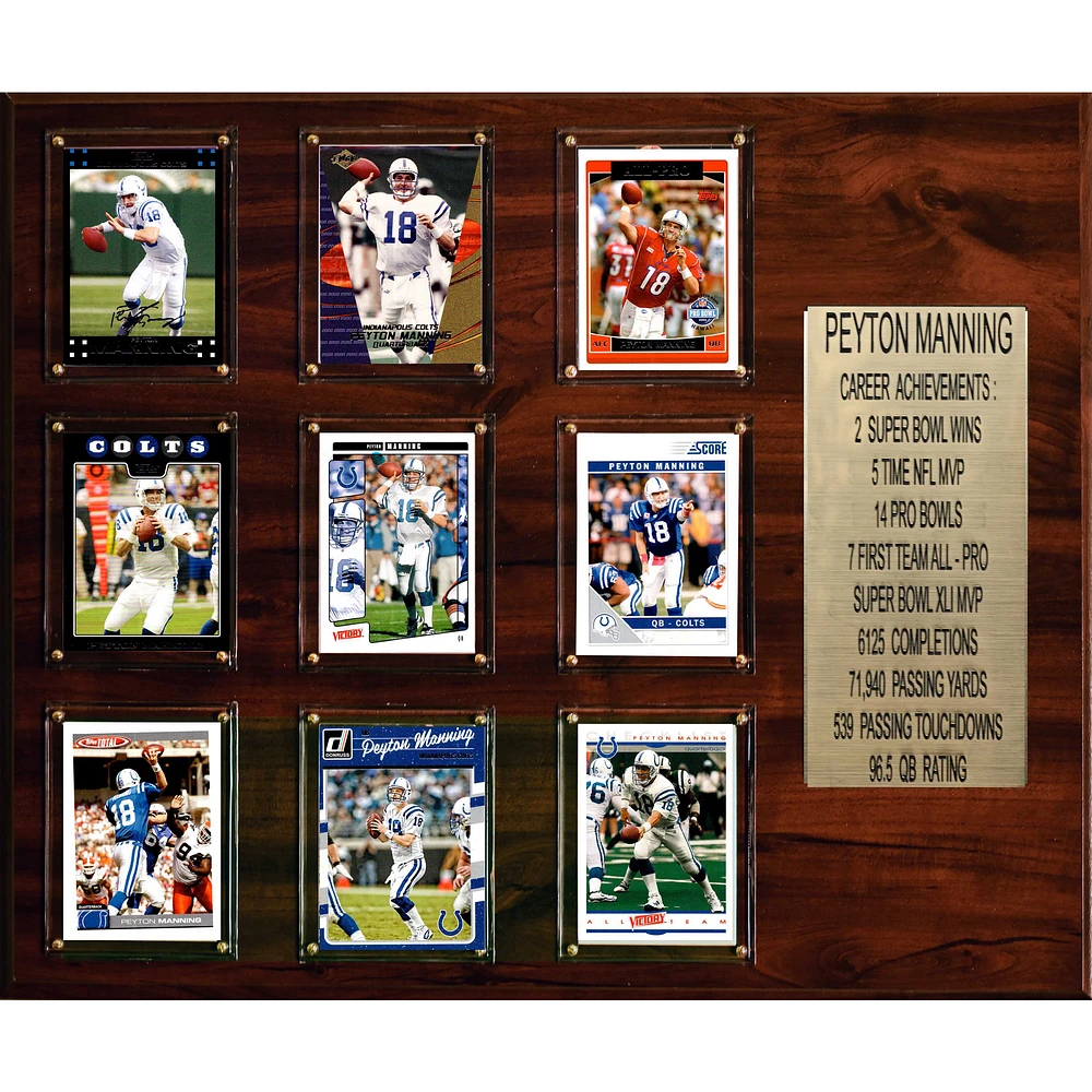 Peyton Manning Indianapolis Colts 15'' x 18'' Plaque