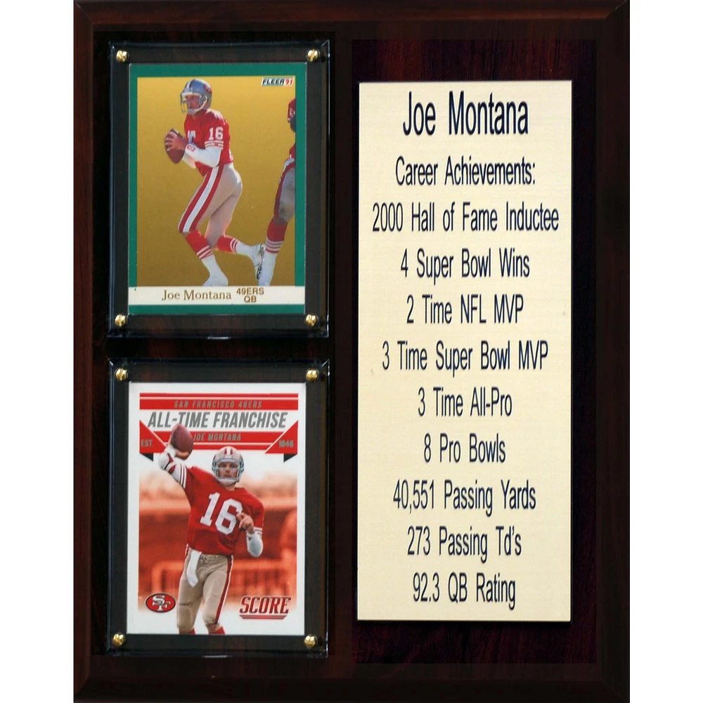 Joe Montana San Francisco 49ers 8'' x 10'' Plaque