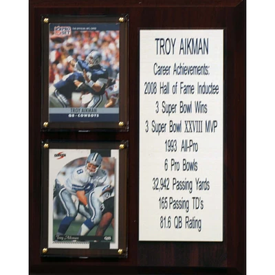 Troy Aikman Dallas Cowboys 8'' x 10'' Plaque