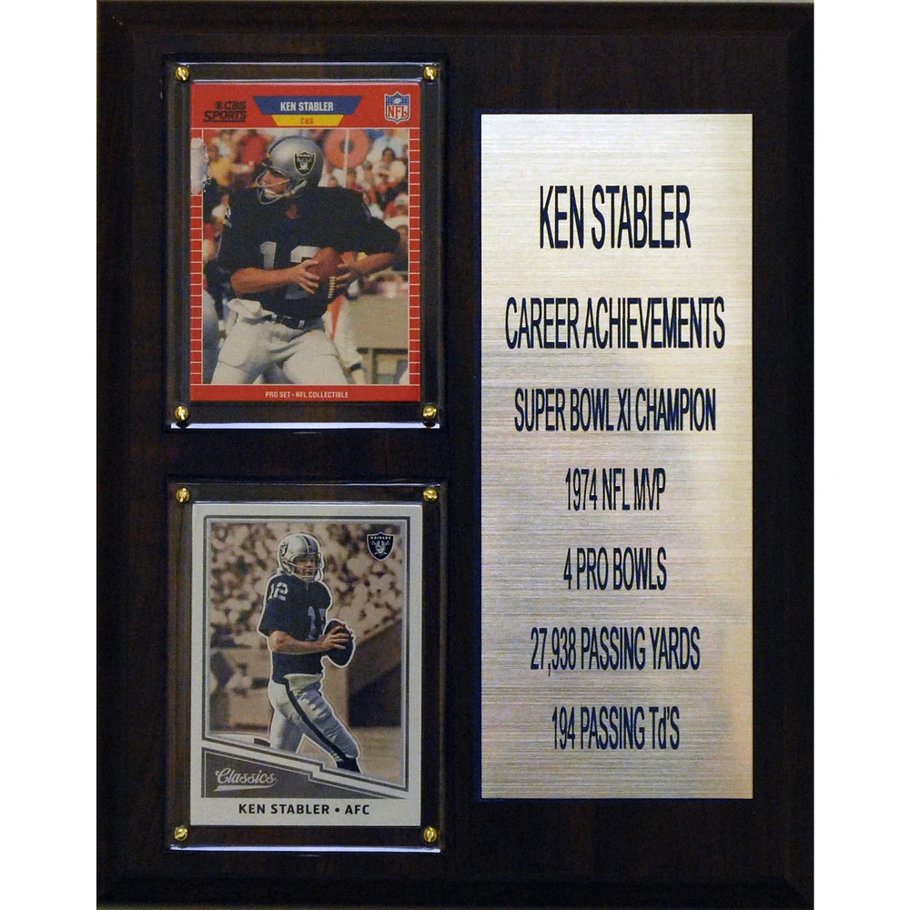 Ken Stabler Oakland Raiders 8'' x 10'' Plaque