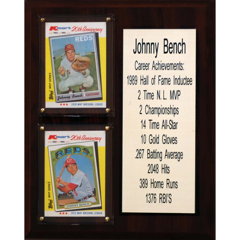 Johnny Bench Cincinnati Reds 8'' x 10'' Plaque