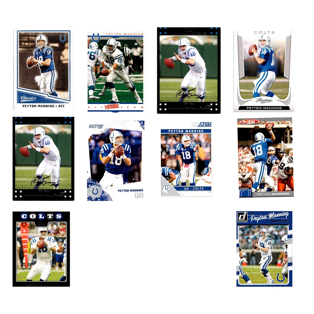 Peyton Manning Indianapolis Colts Trading Cards Set