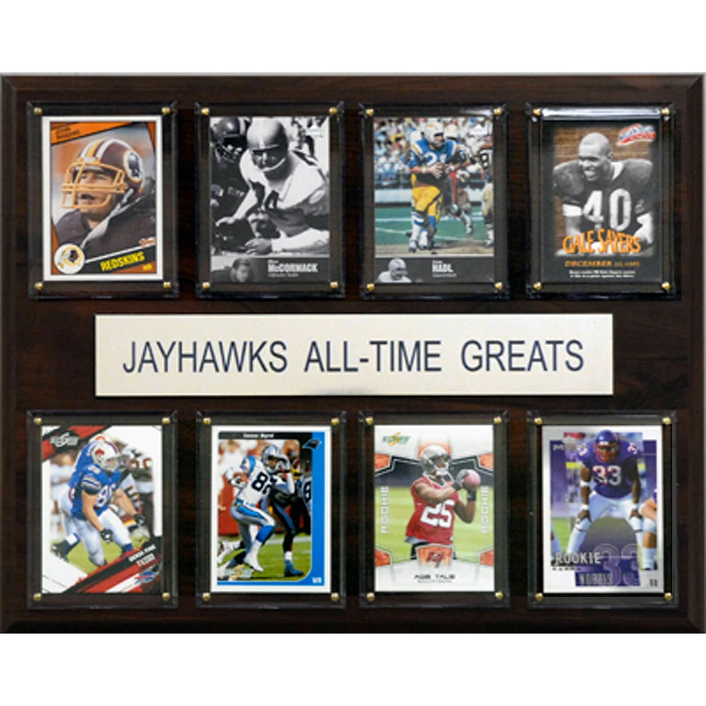Kansas Jayhawks 12'' x 15'' Football All-Time Greats Plaque