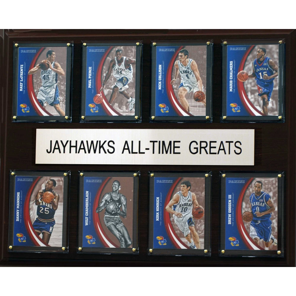 Kansas Jayhawks 12'' x 15'' All-Time Greats Plaque