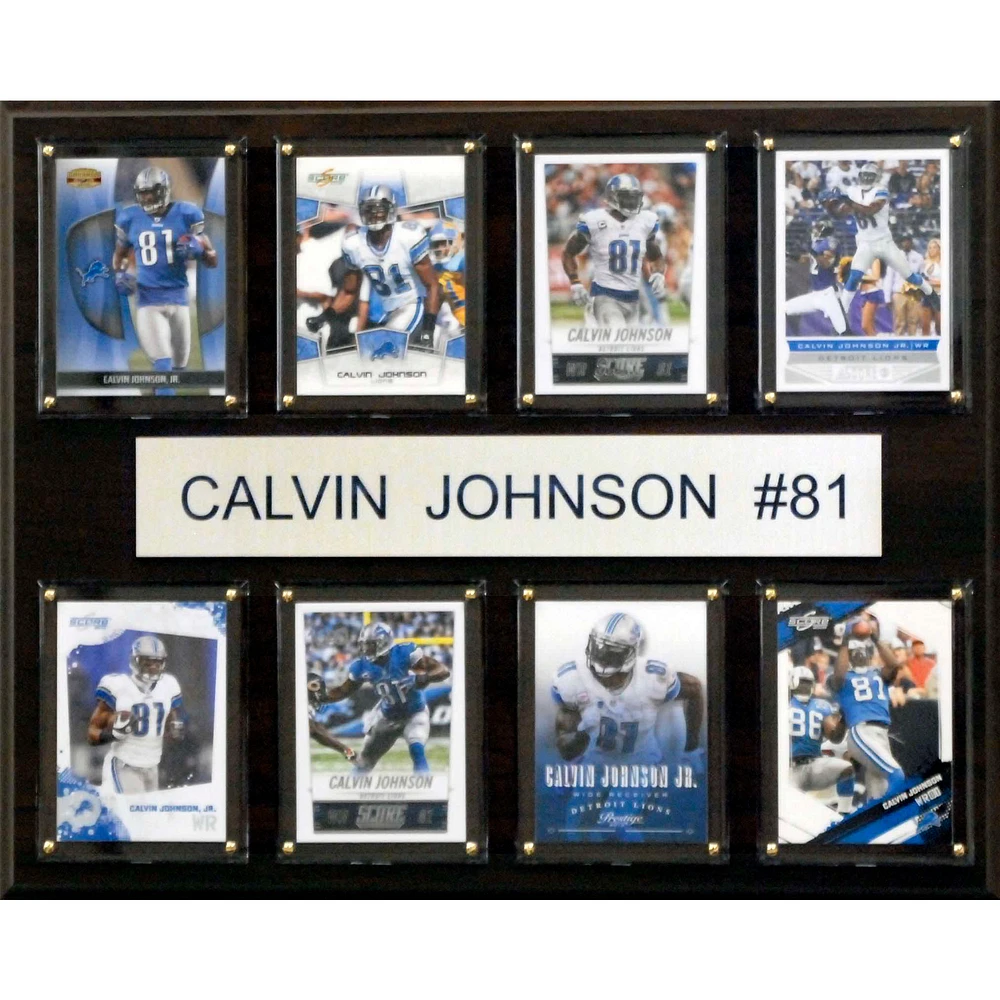 Calvin Johnson Detroit Lions 12'' x 15'' Plaque
