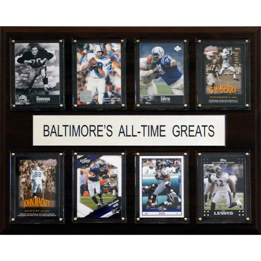 Baltimore Ravens 12'' x 15'' All-Time Greats Plaque