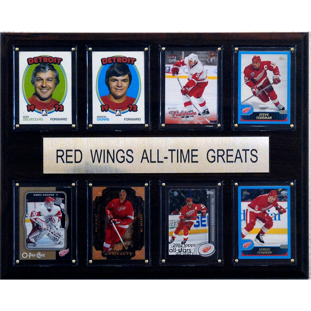 Detroit Red Wings 12'' x 15'' All-Time Greats Plaque