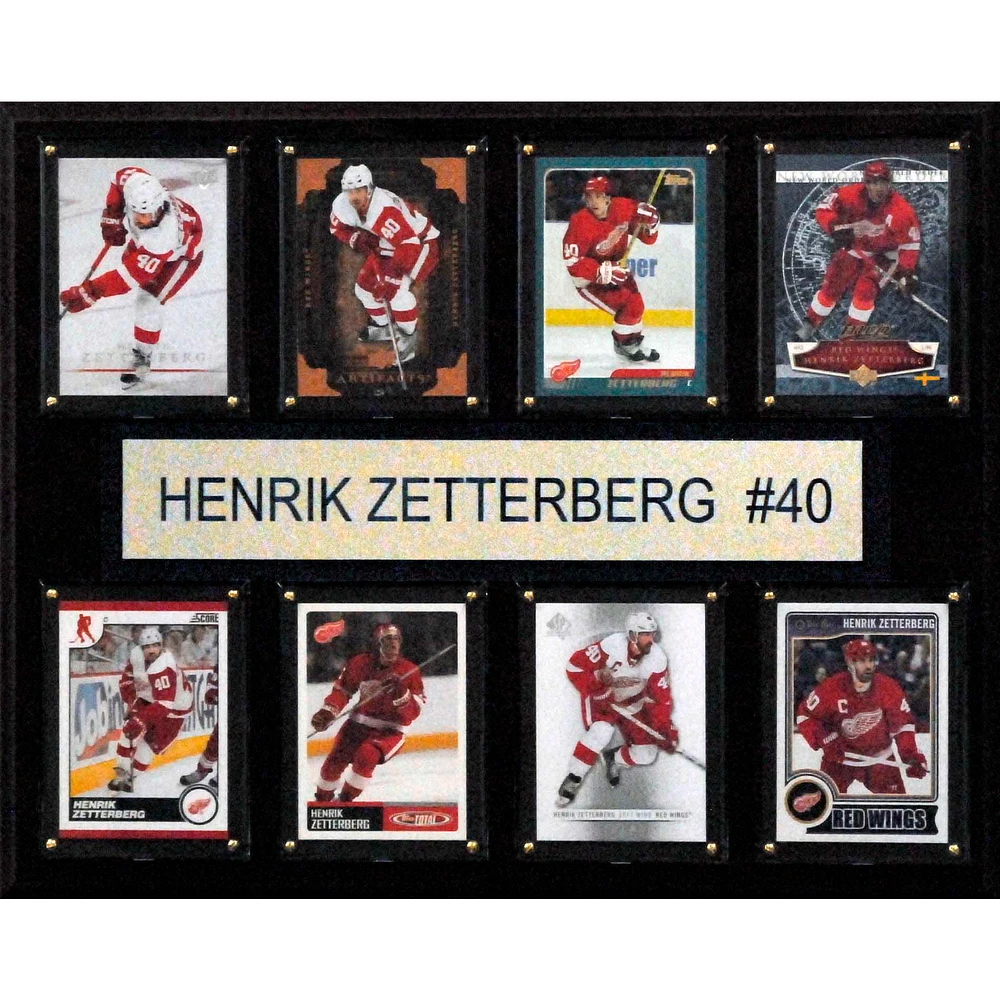 Henrik Zetterberg Detroit Red Wings 12'' x 15'' Plaque
