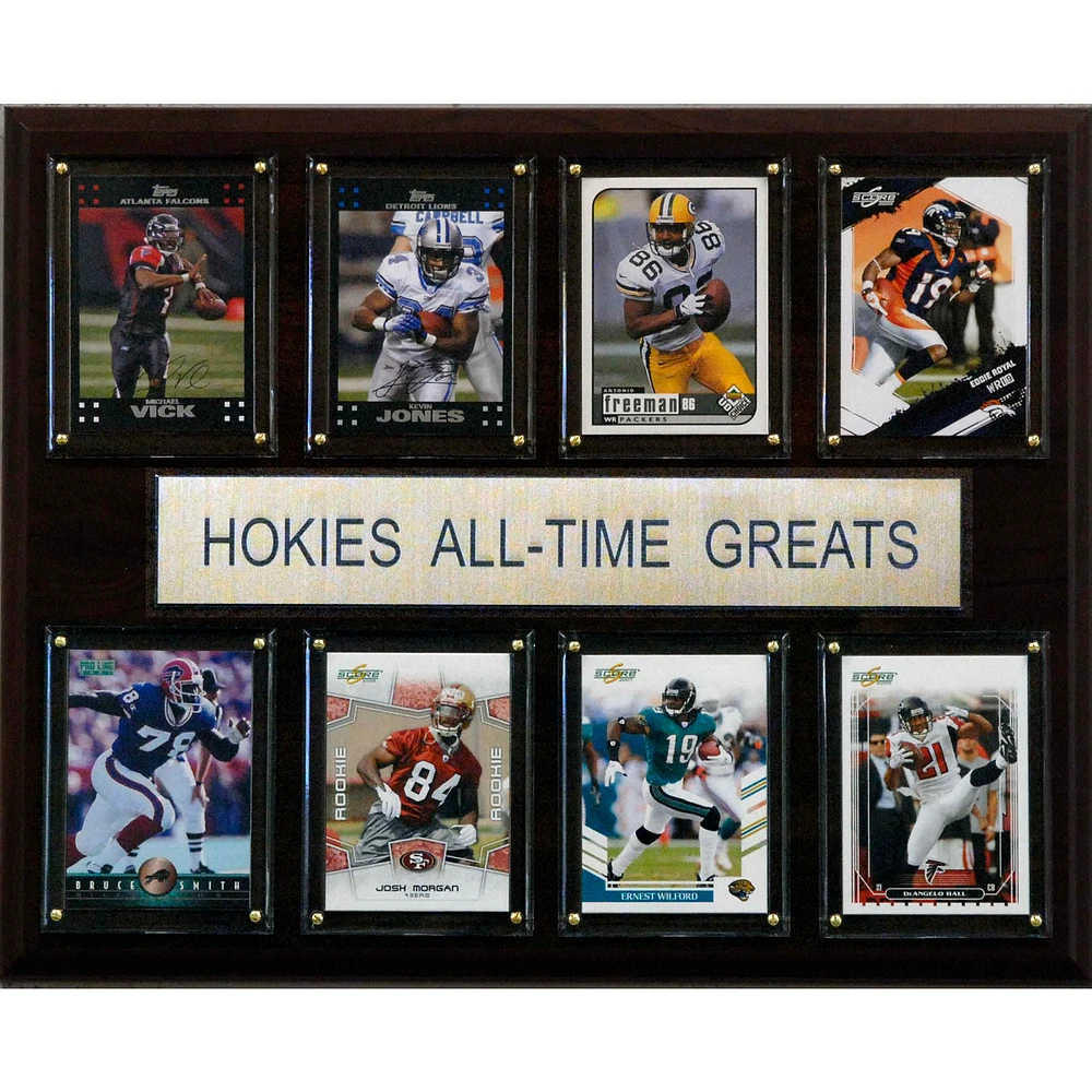Virginia Tech Hokies 12'' x 15'' All-Time Greats Plaque