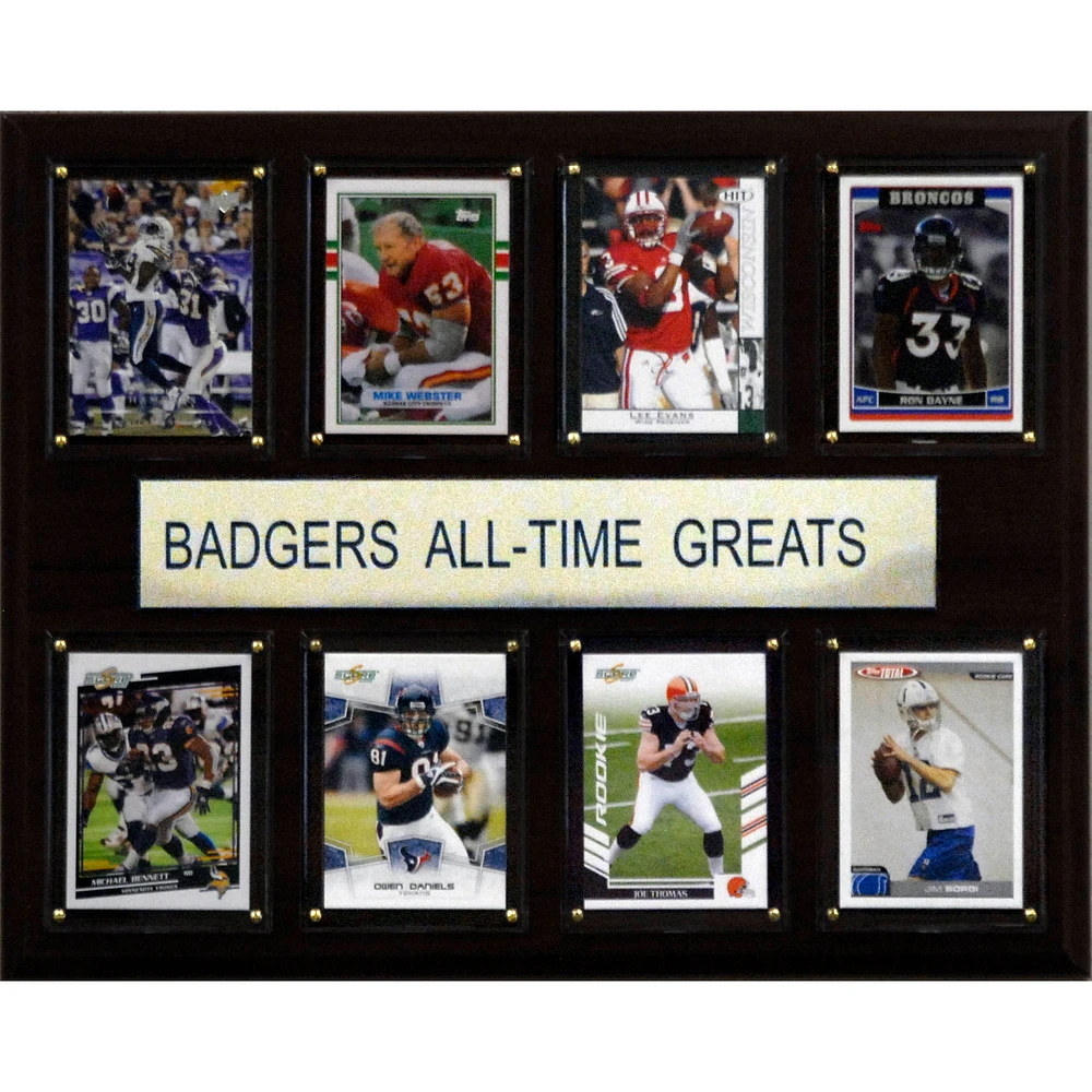 Wisconsin Badgers 12'' x 15'' All-Time Greats Plaque