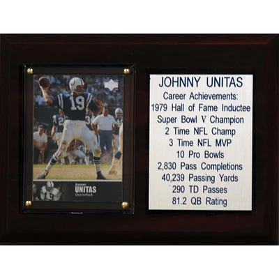 Johnny Unitas Baltimore Colts 6'' x 8'' Plaque