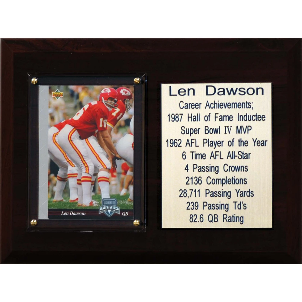 Len Dawson Kansas City Chiefs 6'' x 8'' Plaque