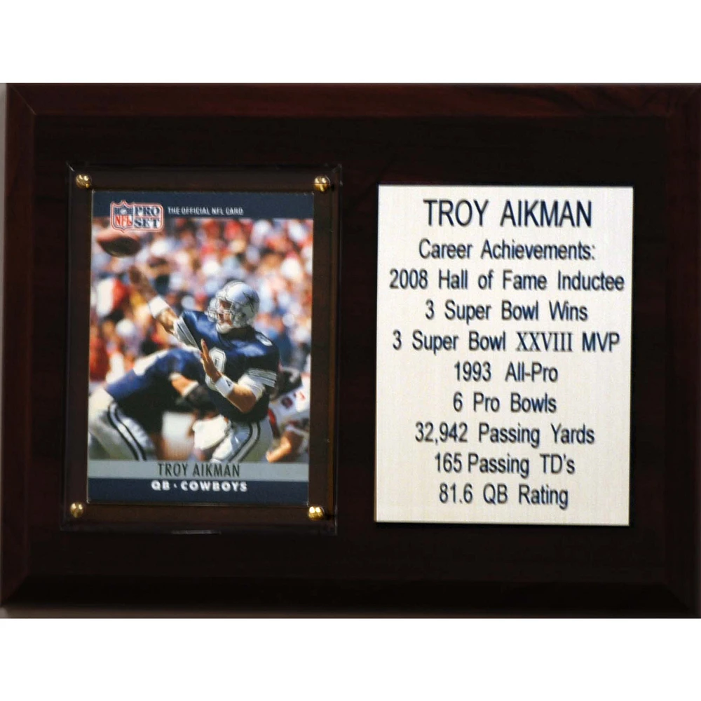 Troy Aikman Dallas Cowboys 6'' x 8'' Plaque