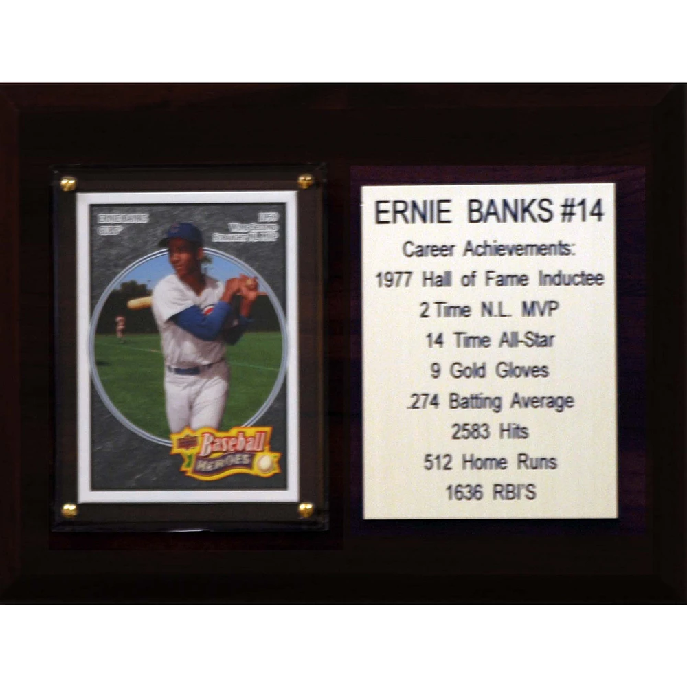 Ernie Banks Chicago Cubs 6'' x 8'' Plaque
