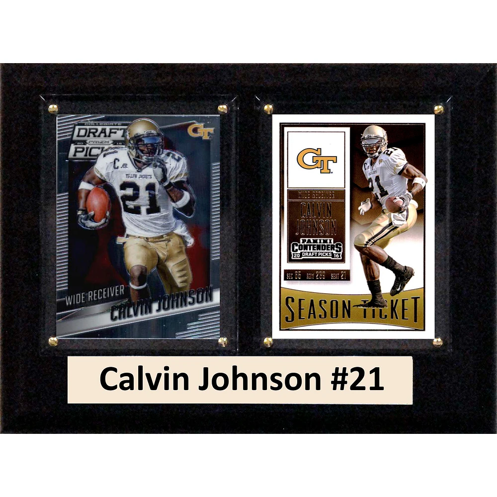 Calvin Johnson Georgia Tech Yellow Jackets 6'' x 8'' Plaque
