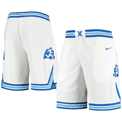 Men's Nike White Xavier Musketeers Replica Basketball Shorts