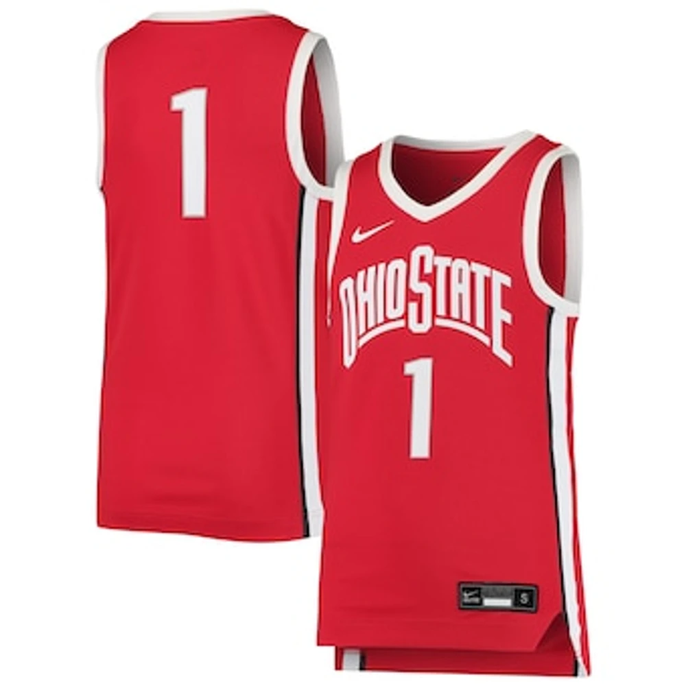 Youth Nike #1 Scarlet Ohio State Buckeyes Team Replica Basketball Jersey
