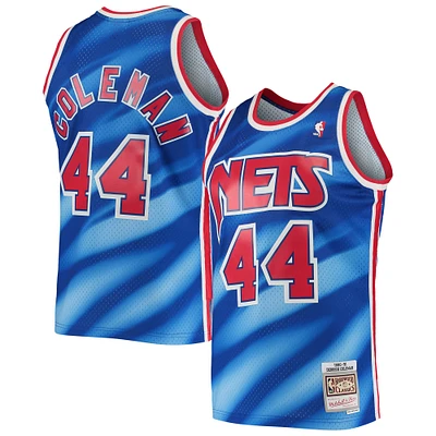 Men's Mitchell & Ness Derrick Coleman Blue New Jersey Nets 1990/91 Hardwood Classics Swingman Jersey